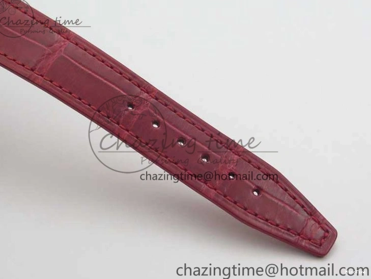 MIROTIME 0215 Portofino Automatic 37 SS M+F 1:1 Best Edition Silver Dial RG Markers on Red Crocodile Strap A Reliable 7154